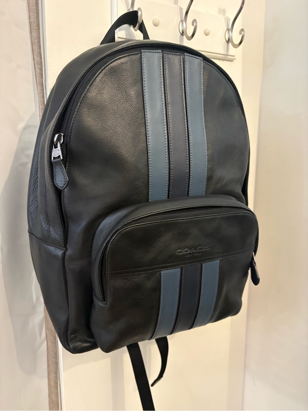 Coach Houston Varsity Stripe Leather BackpackF49324